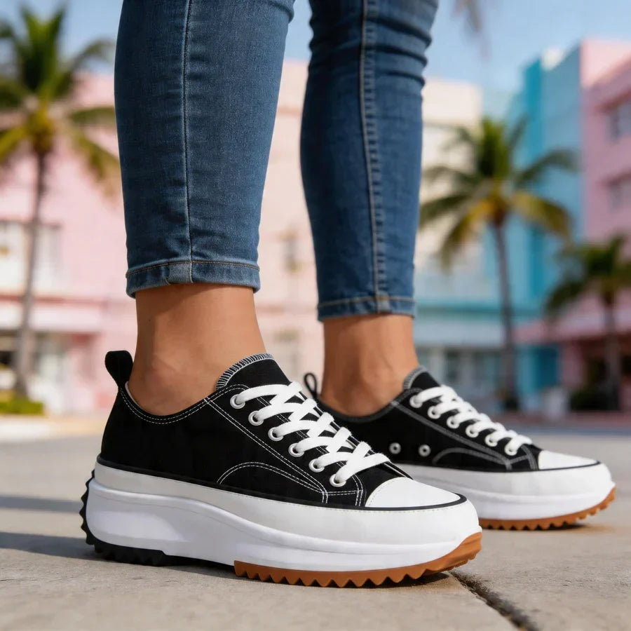 Solene | Platform Lace-Up Sneakers