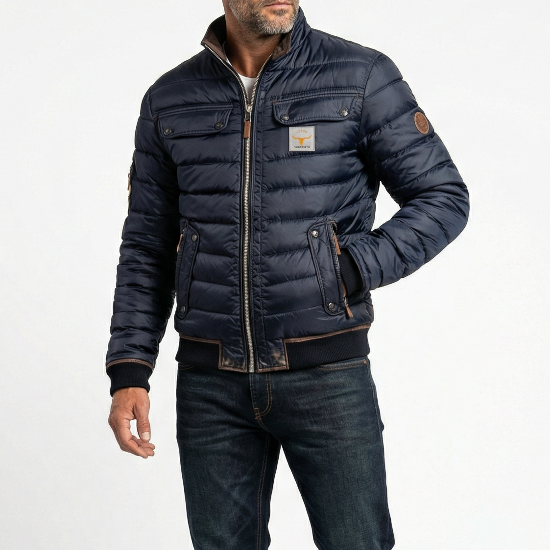 Thierry | Contrast-Collar Vintage Jacket