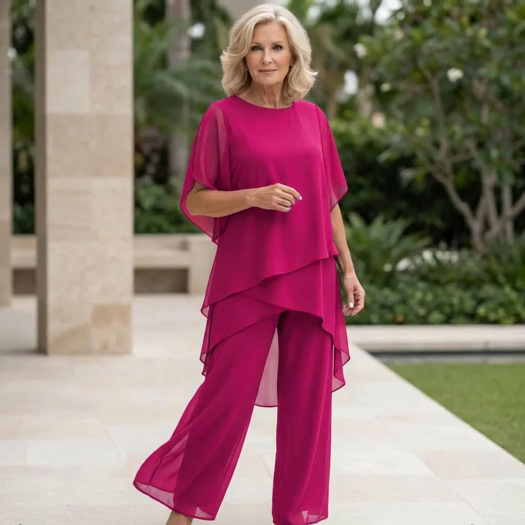 Caelia | Flattering Draped Palazzo Set