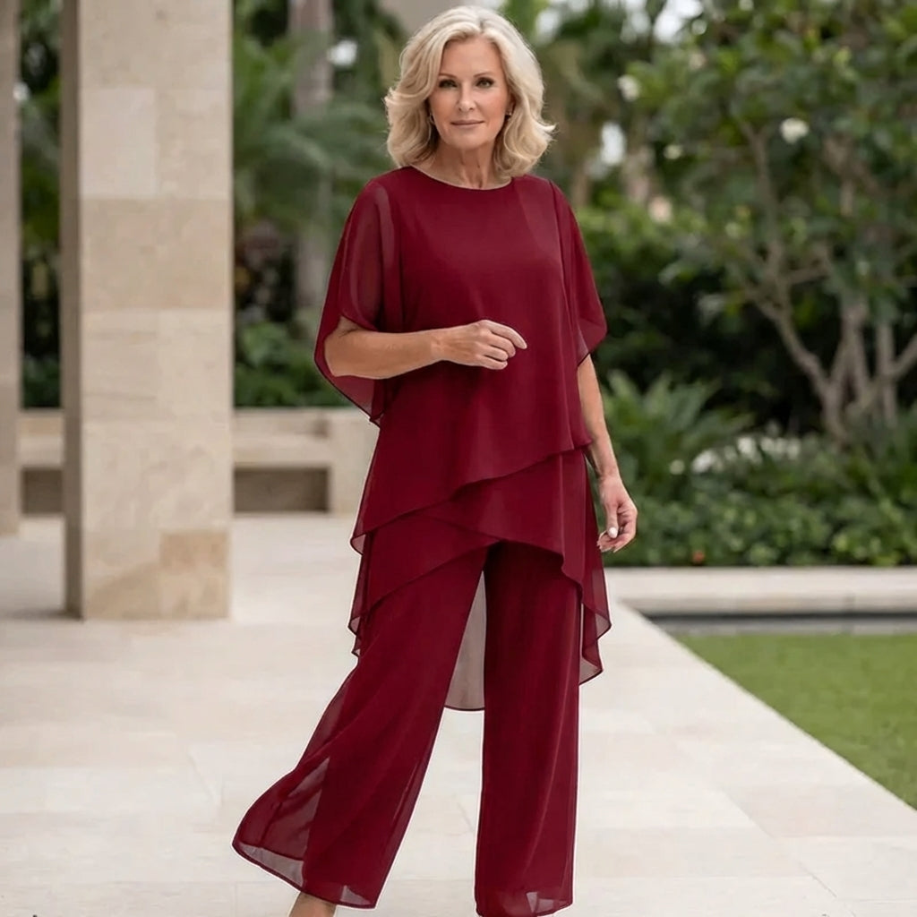 Caelia | Flattering Draped Palazzo Set