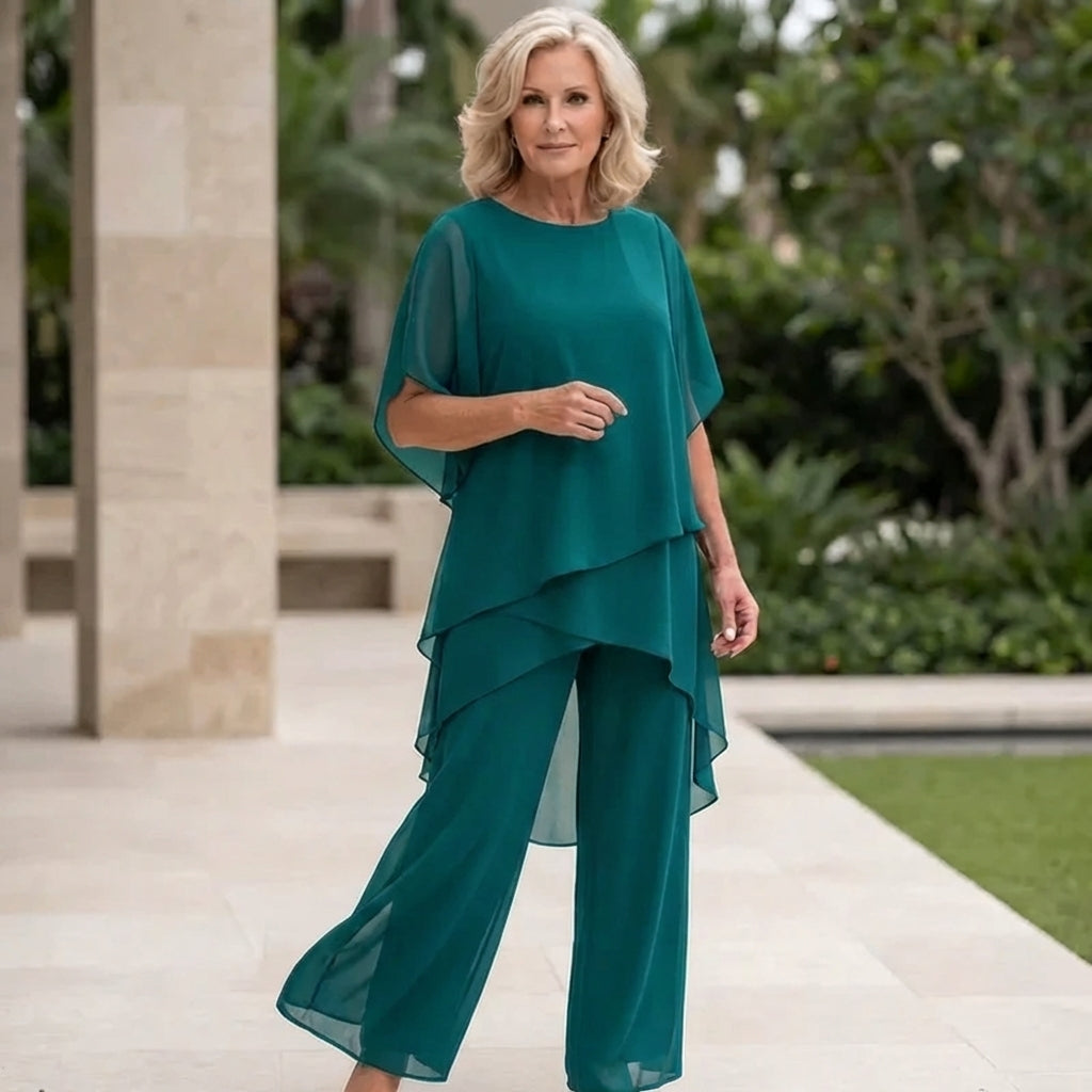 Caelia | Flattering Draped Palazzo Set