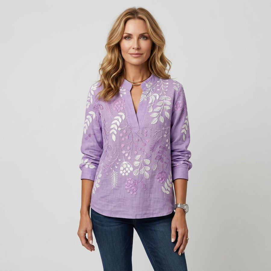 Aurelia | Soft-Touch Floral Blouse