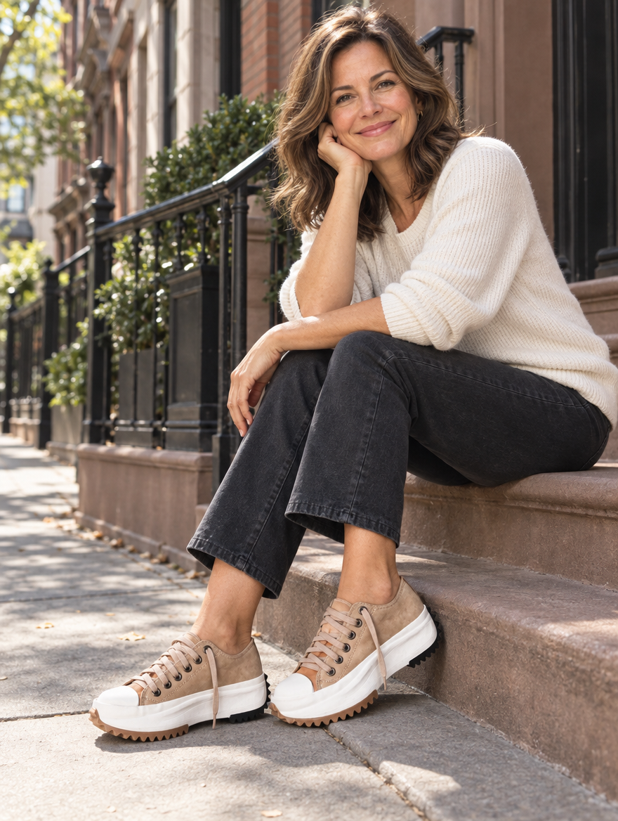 Solene | Platform Lace-Up Sneakers