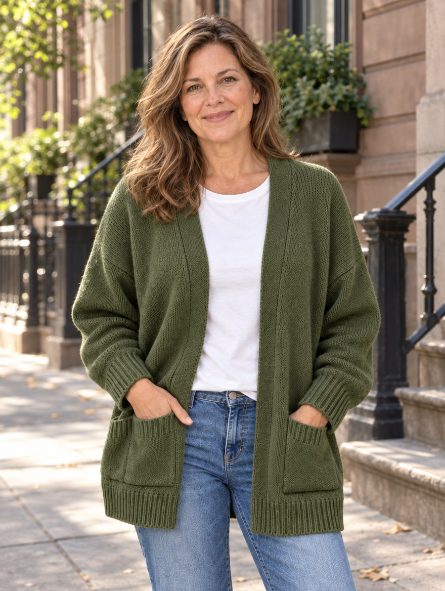 Annelise | Relaxed Open-Front Cardigan