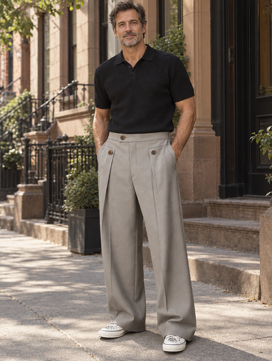 Calder | Drawstring Wide-Leg Pants