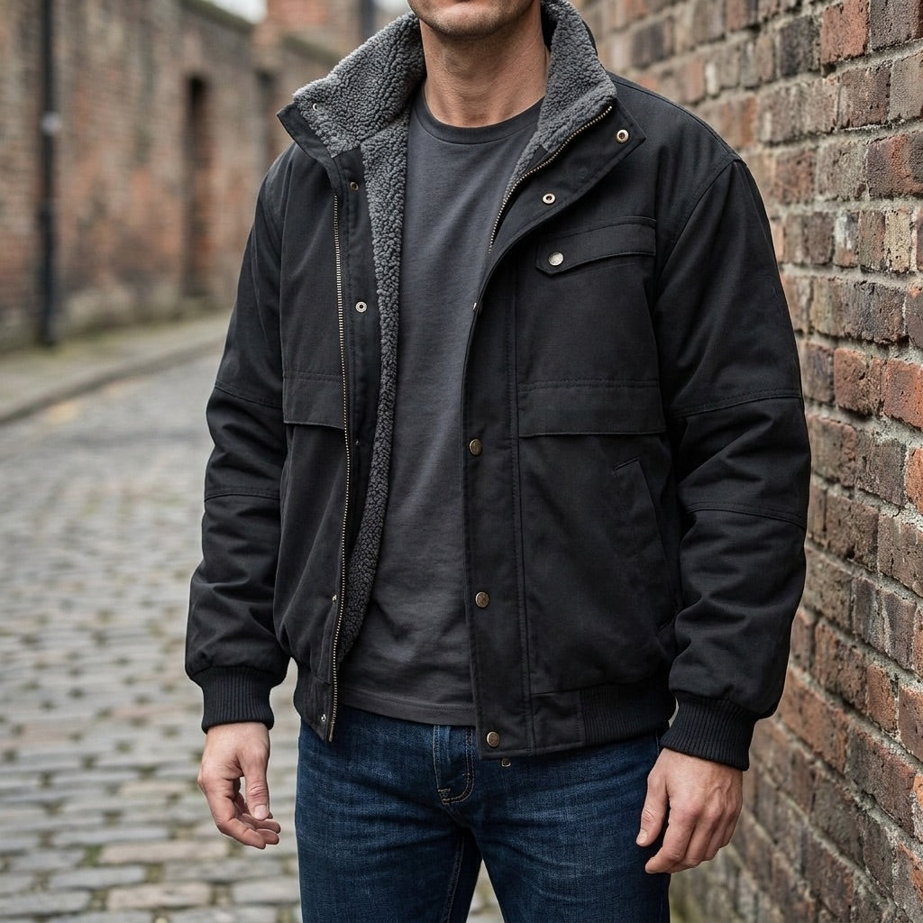 Cormac | Paneled Stand-Collar Jacket