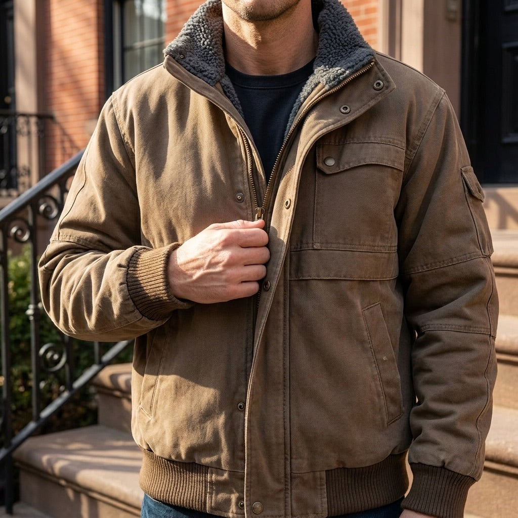 Cormac | Paneled Stand-Collar Jacket