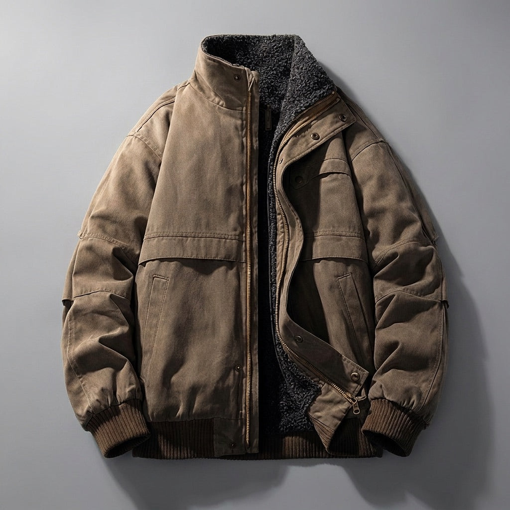 Cormac | Paneled Stand-Collar Jacket