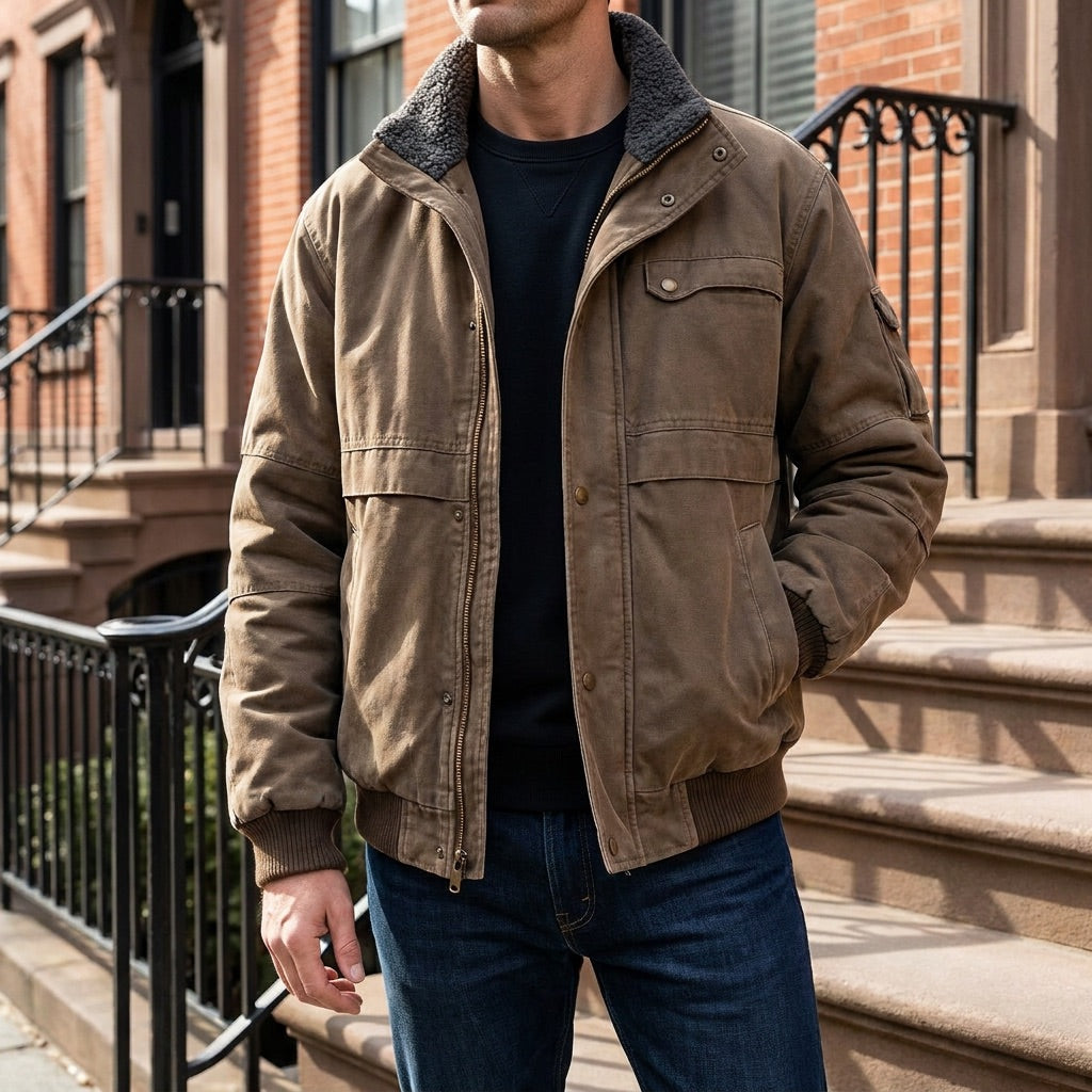 Cormac | Paneled Stand-Collar Jacket
