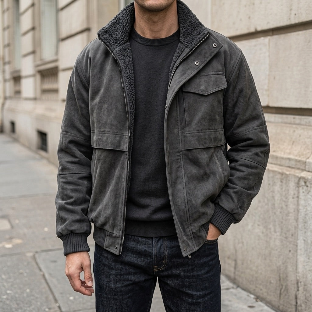 Cormac | Paneled Stand-Collar Jacket