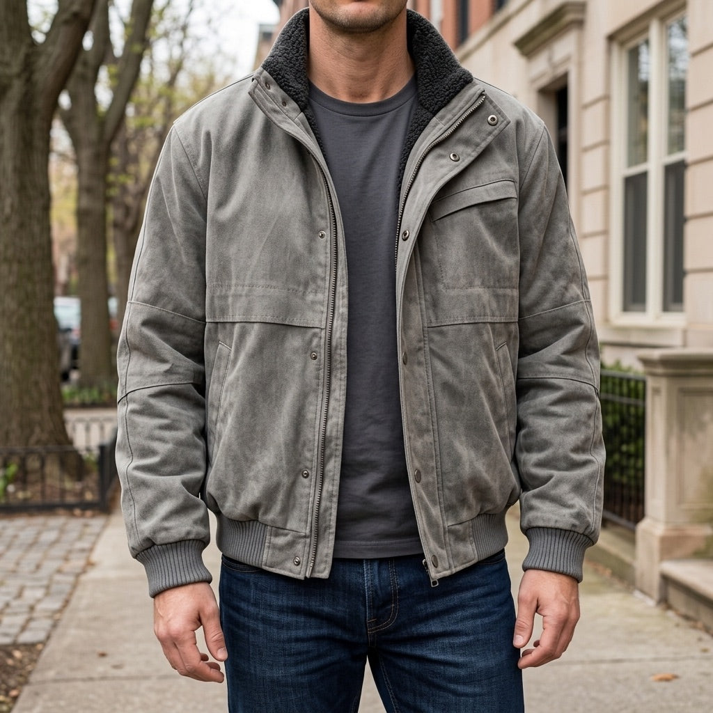 Cormac | Paneled Stand-Collar Jacket