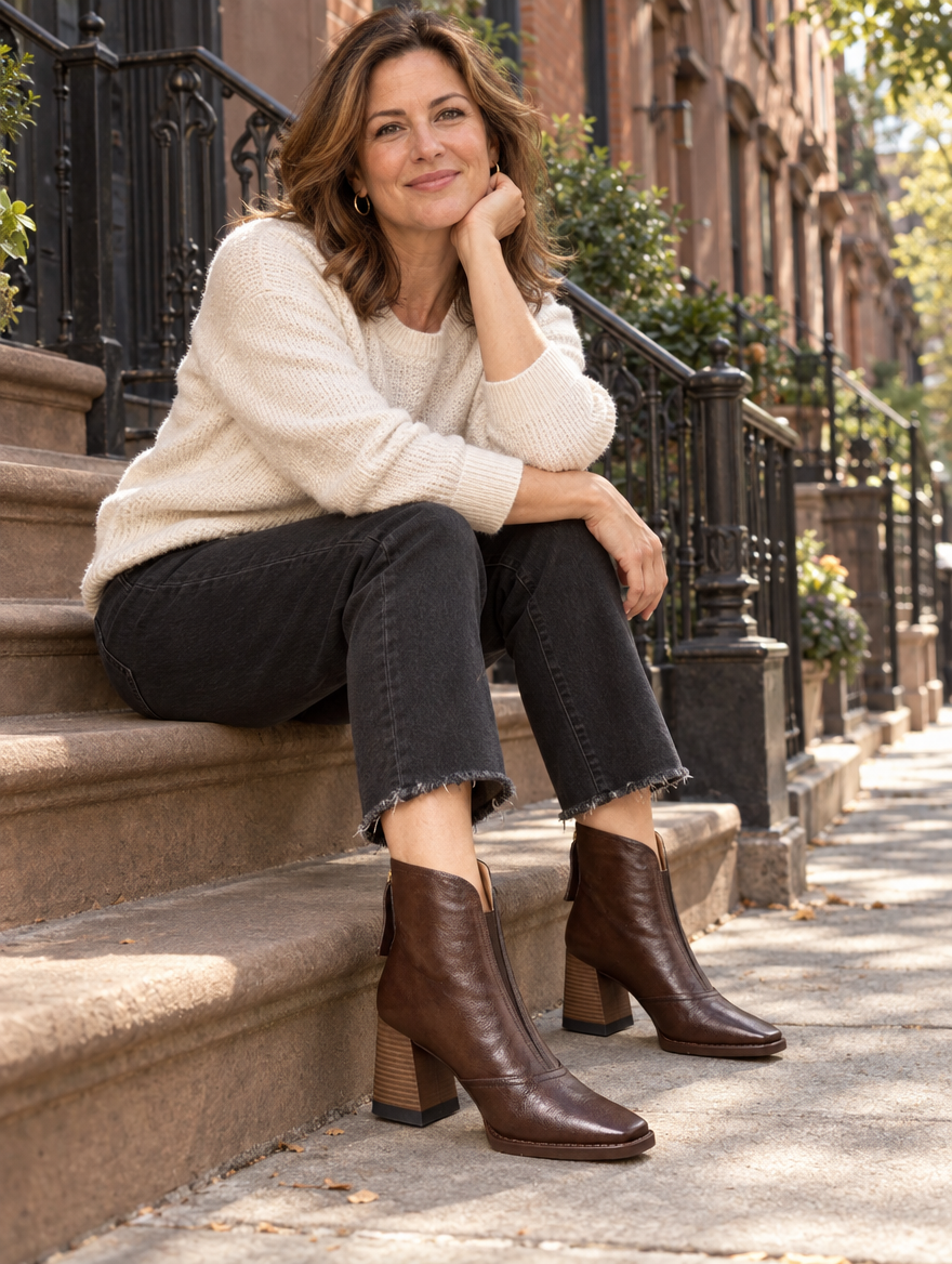 Noemi | Sculpted-Heel Ankle Boots