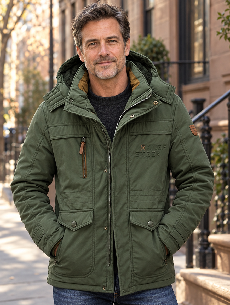 Leander | Hooded Multi-Pocket Winter Jacket