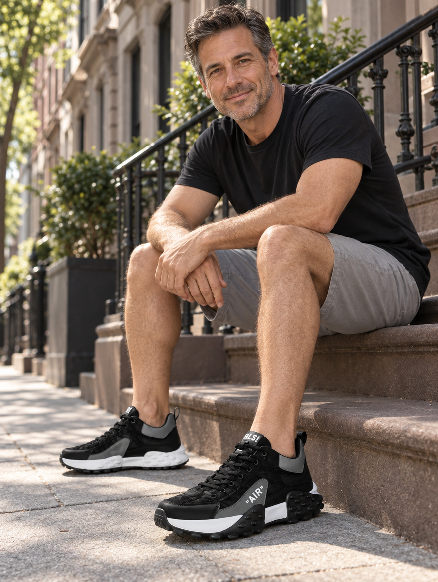 Tarek | Wide-Toe Lace-Up Walking Shoes