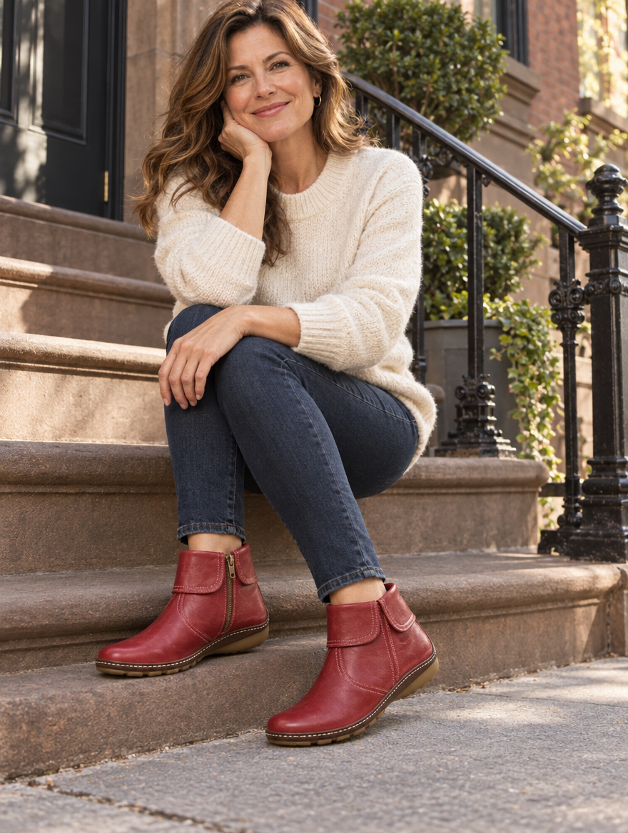 Sienna | Side-Zip Round-Toe Ankle Boots