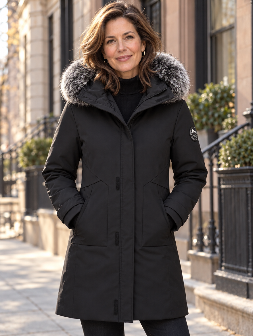 Fiona | Adjustable Hooded Parka Coat