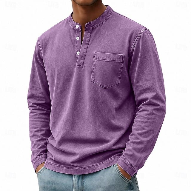 Tobias | Stand-Collar Long-Sleeve Henley
