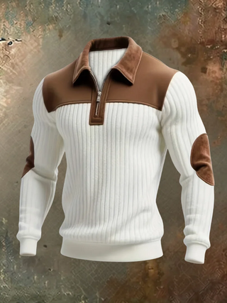 Cedric | Ribbed Half-Zip Sweater