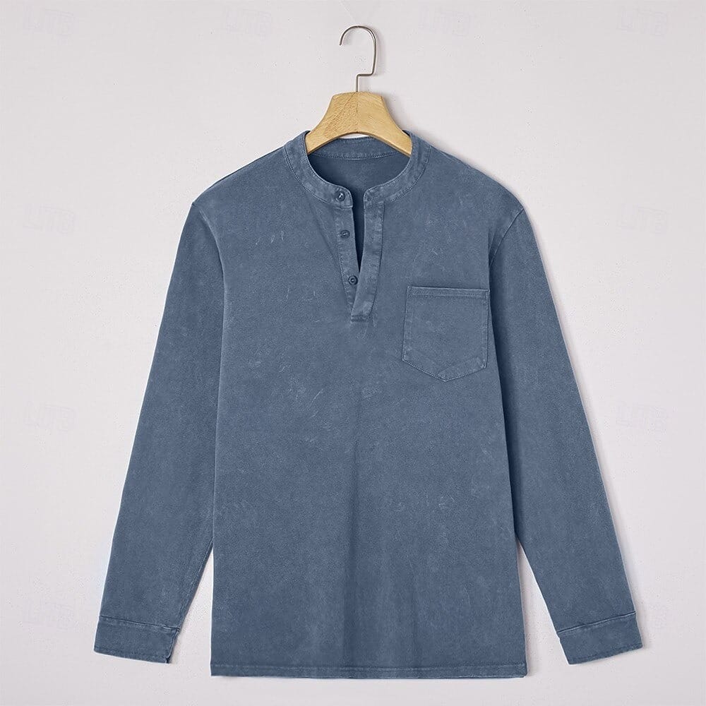 Tobias | Stand-Collar Long-Sleeve Henley