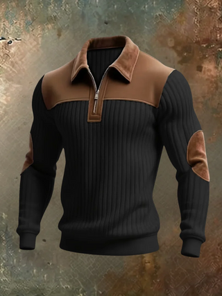 Cedric | Ribbed Half-Zip Sweater