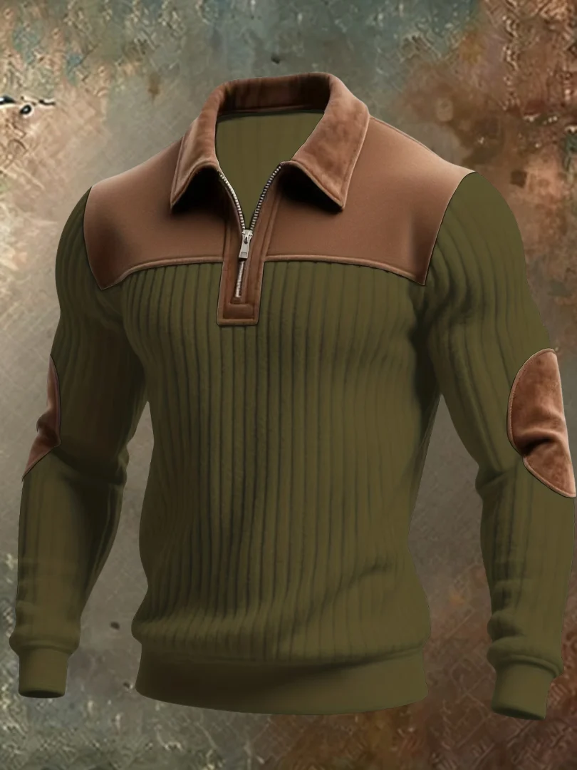 Cedric | Ribbed Half-Zip Sweater
