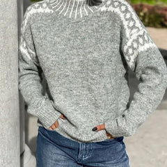Linnea | Button-Neck Waffle Long-Sleeve Top