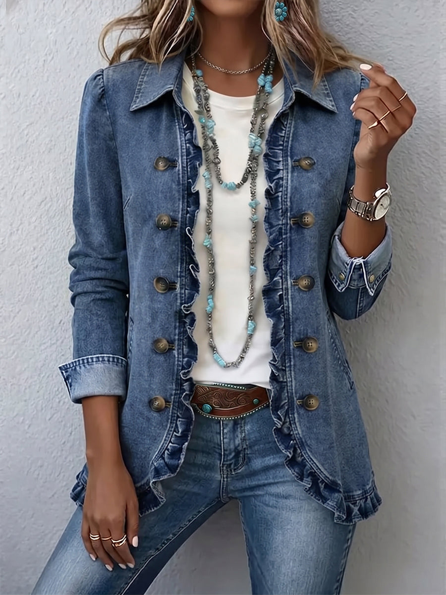 Raquelle | Ruffle-Trim Jacket