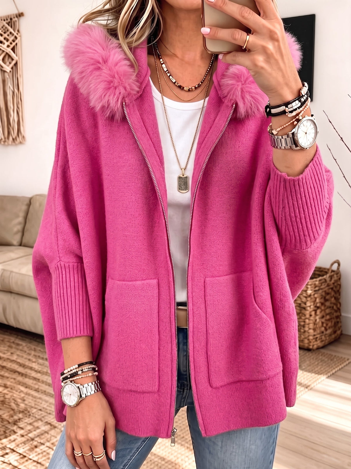 Sandra | Cozy Hooded Knit Cardigan