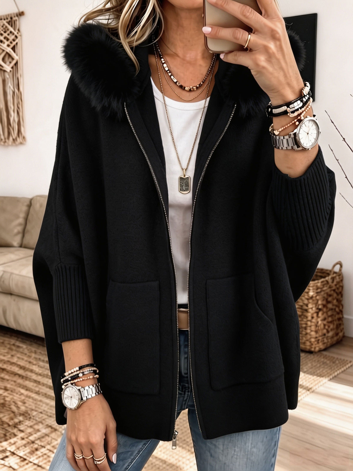 Sandra | Cozy Hooded Knit Cardigan