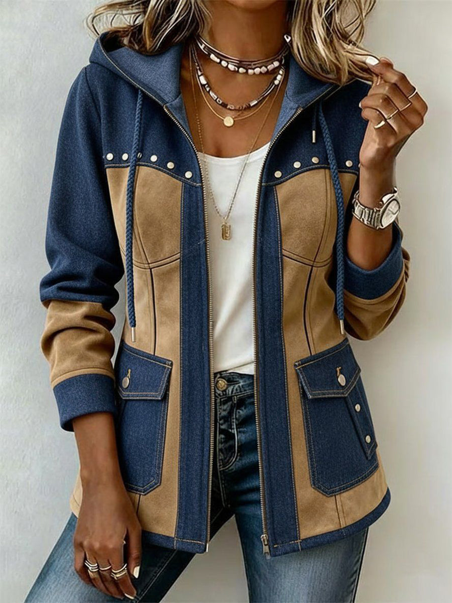 Veronica | Dual-Texture Hooded Jacket