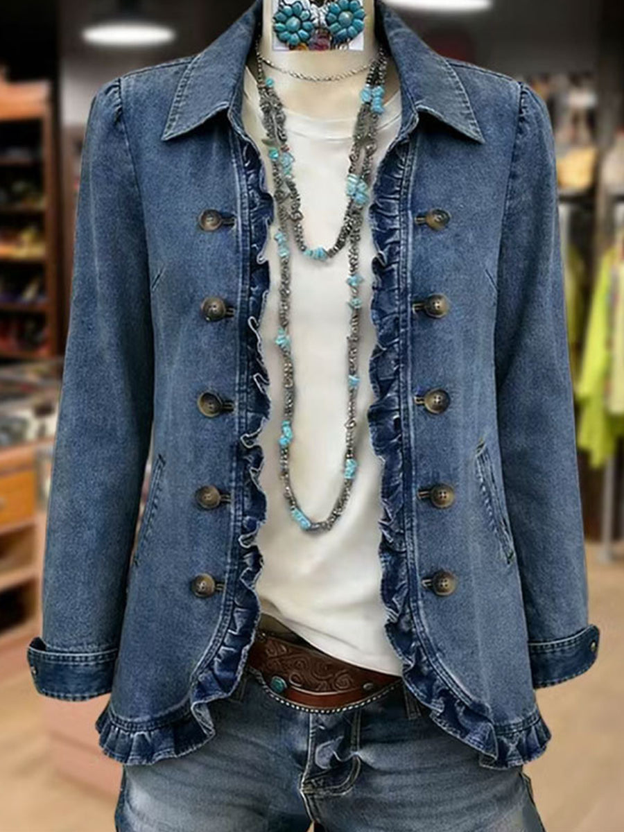 Raquelle | Ruffle-Trim Jacket