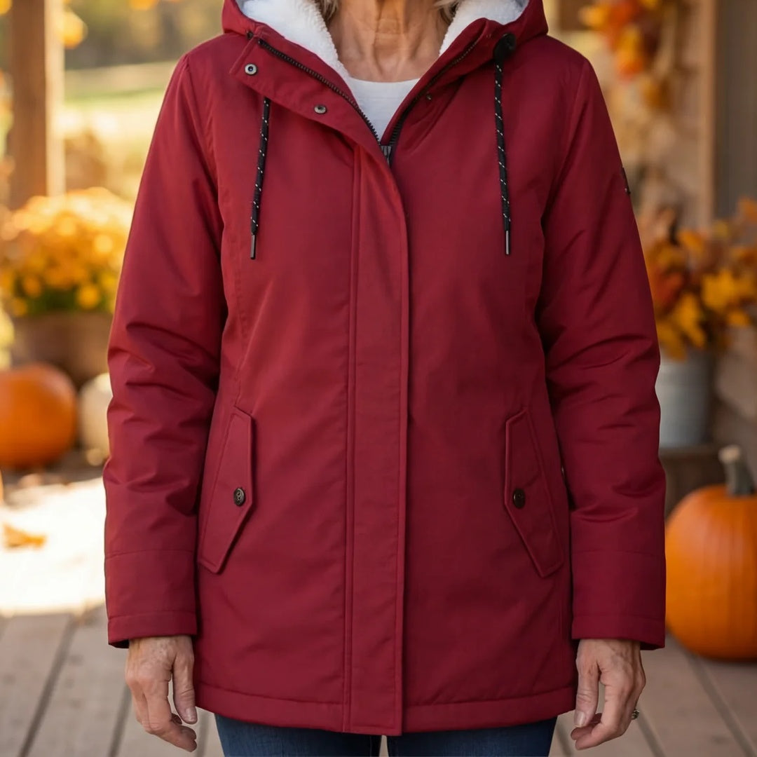 Elowyn | Hooded Zip-Front Parka Coat