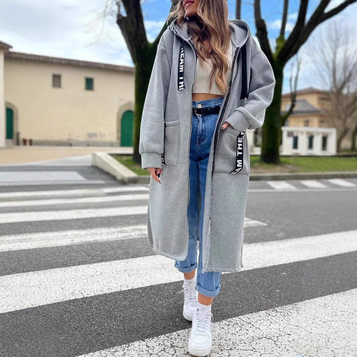 Elizabeth | Oversized Hooded Sweatshirt Coat
