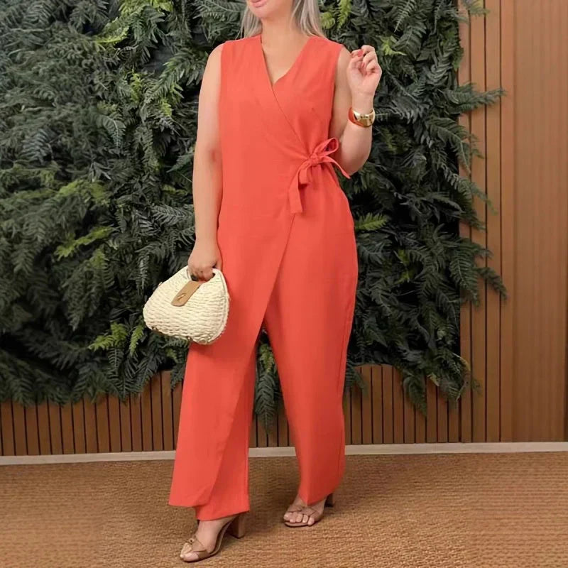 Natashia | Compliment-Earning Elegant Wrap Jumpsuit