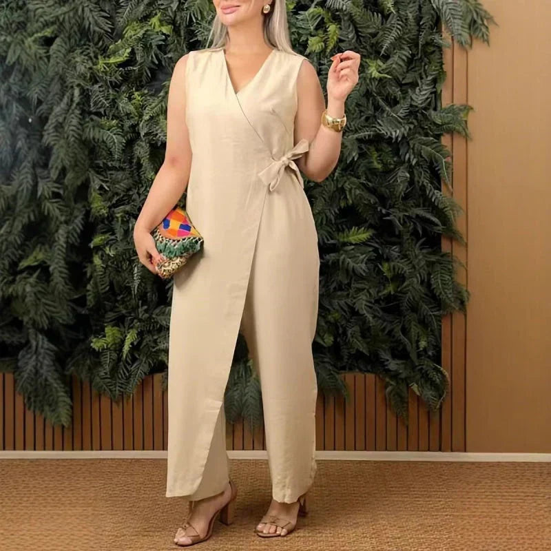 Natashia | Compliment-Earning Elegant Wrap Jumpsuit