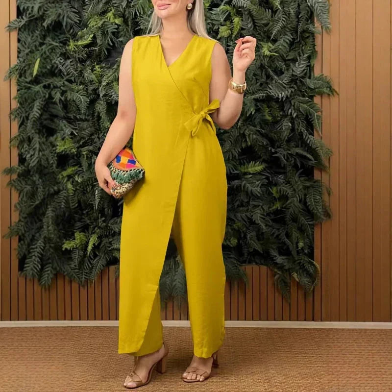 Natashia | Compliment-Earning Elegant Wrap Jumpsuit