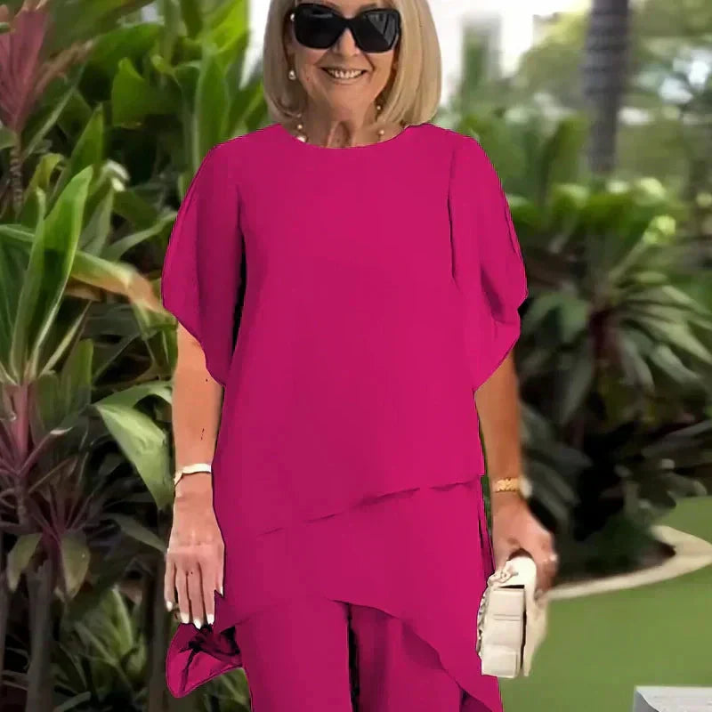 Caelia | Flattering Draped Palazzo Set