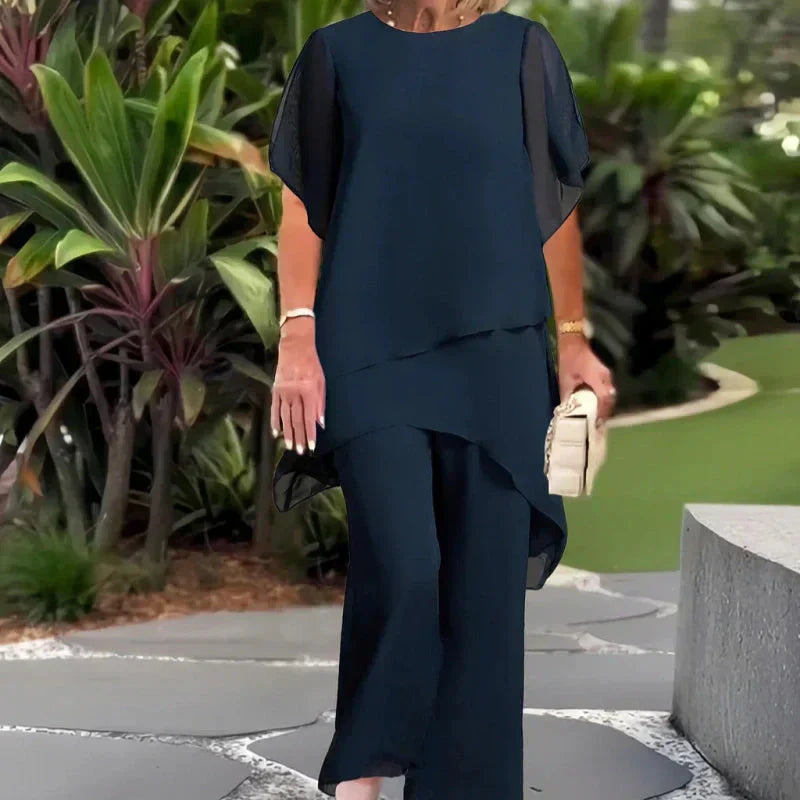 Caelia | Flattering Draped Palazzo Set
