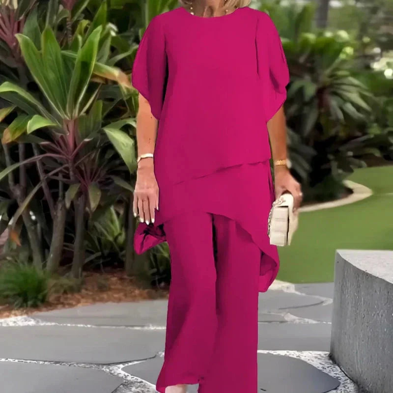 Caelia | Flattering Draped Palazzo Set