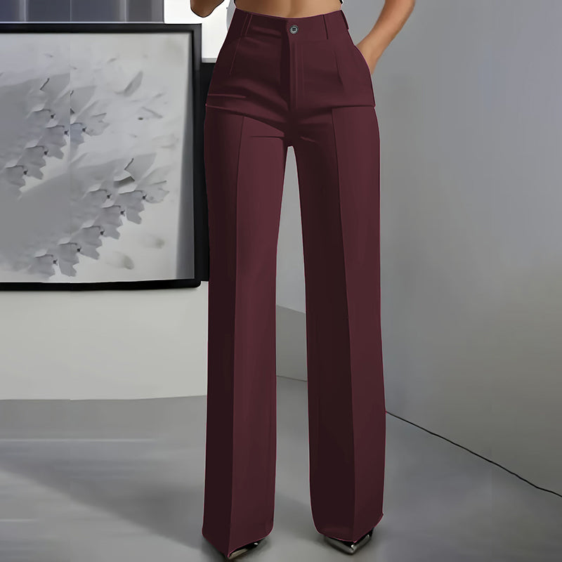 Marceline | High-Waist Straight-Leg Pants