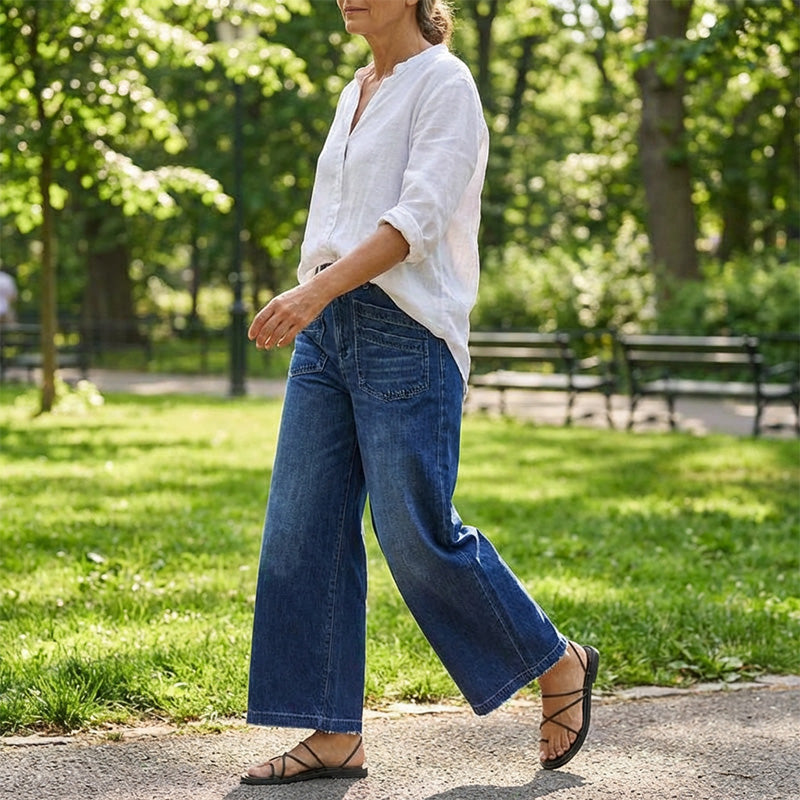 Bloom | All-Day Comfort Wide Leg Cotton Jeans