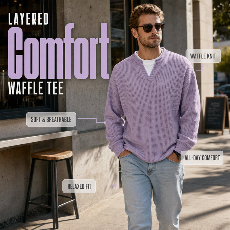 Benjamin | Textured Mock-Layer Sweater