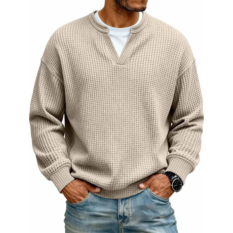 Benjamin | Textured Mock-Layer Sweater