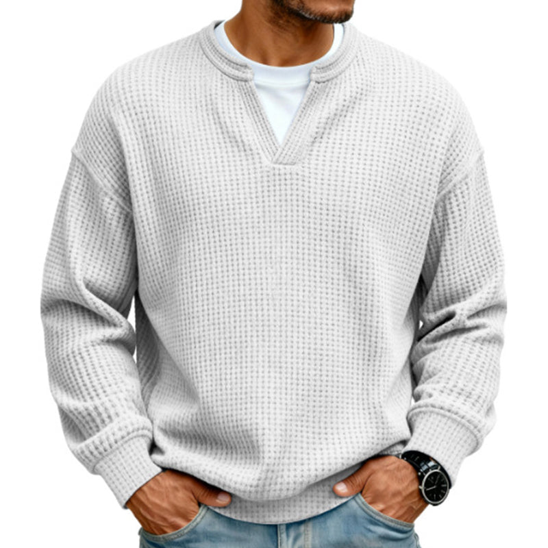 Benjamin | Textured Mock-Layer Sweater