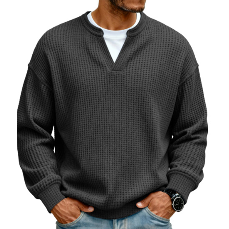 Benjamin | Textured Mock-Layer Sweater