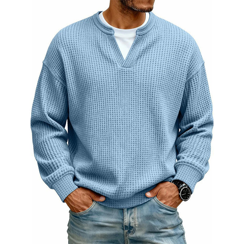 Benjamin | Textured Mock-Layer Sweater