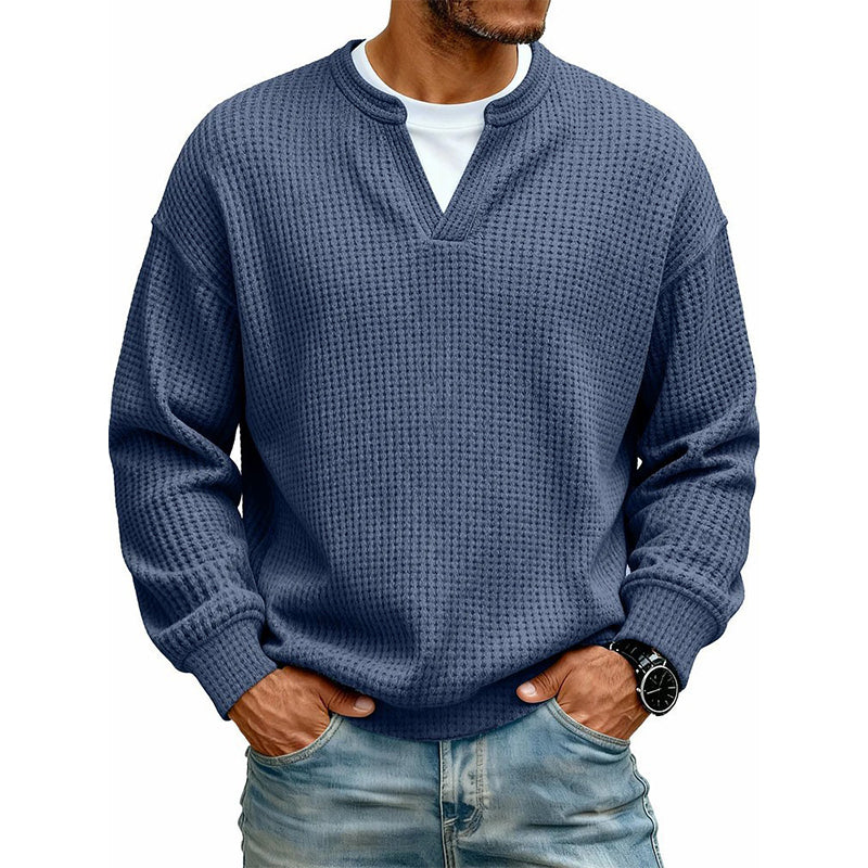 Benjamin | Textured Mock-Layer Sweater