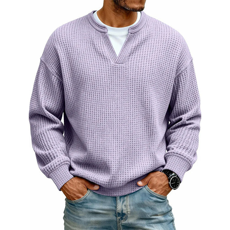 Benjamin | Textured Mock-Layer Sweater
