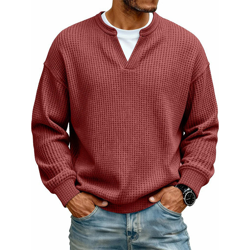 Benjamin | Textured Mock-Layer Sweater