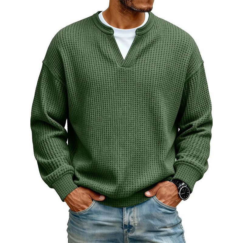 Benjamin | Textured Mock-Layer Sweater